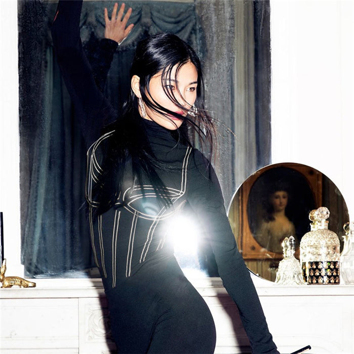 Ladies Striped Bodysuit - Long Sleeve