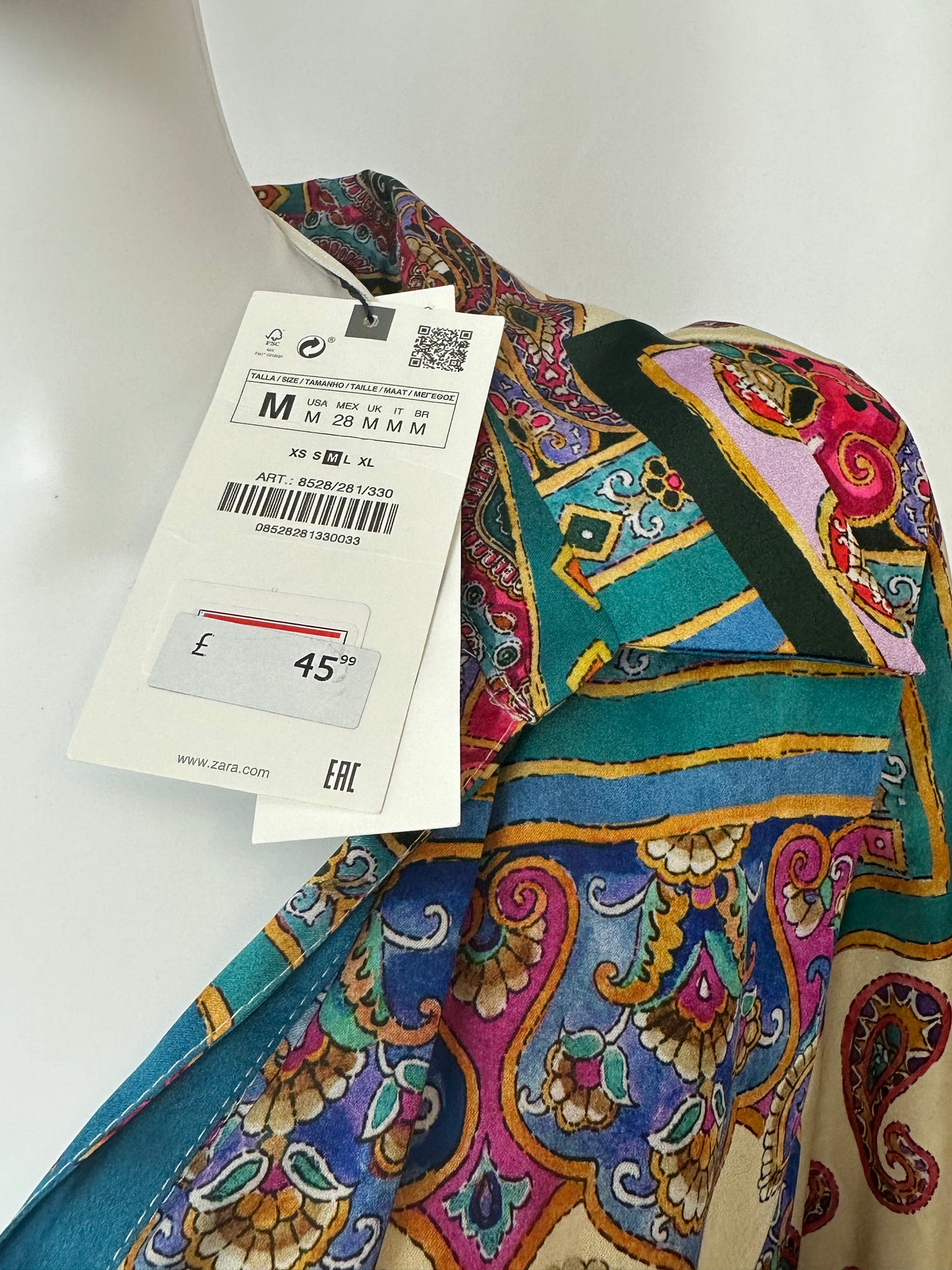 Long Sleeve Patterned Zara Dress