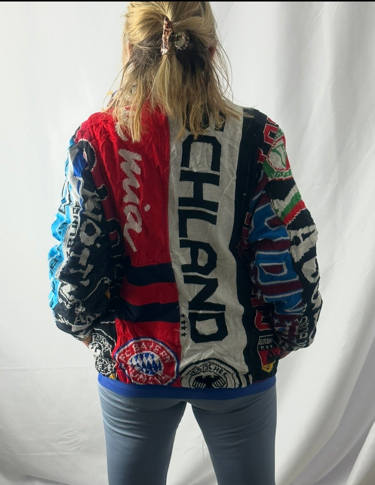 Reworked Football Scarf Jacket