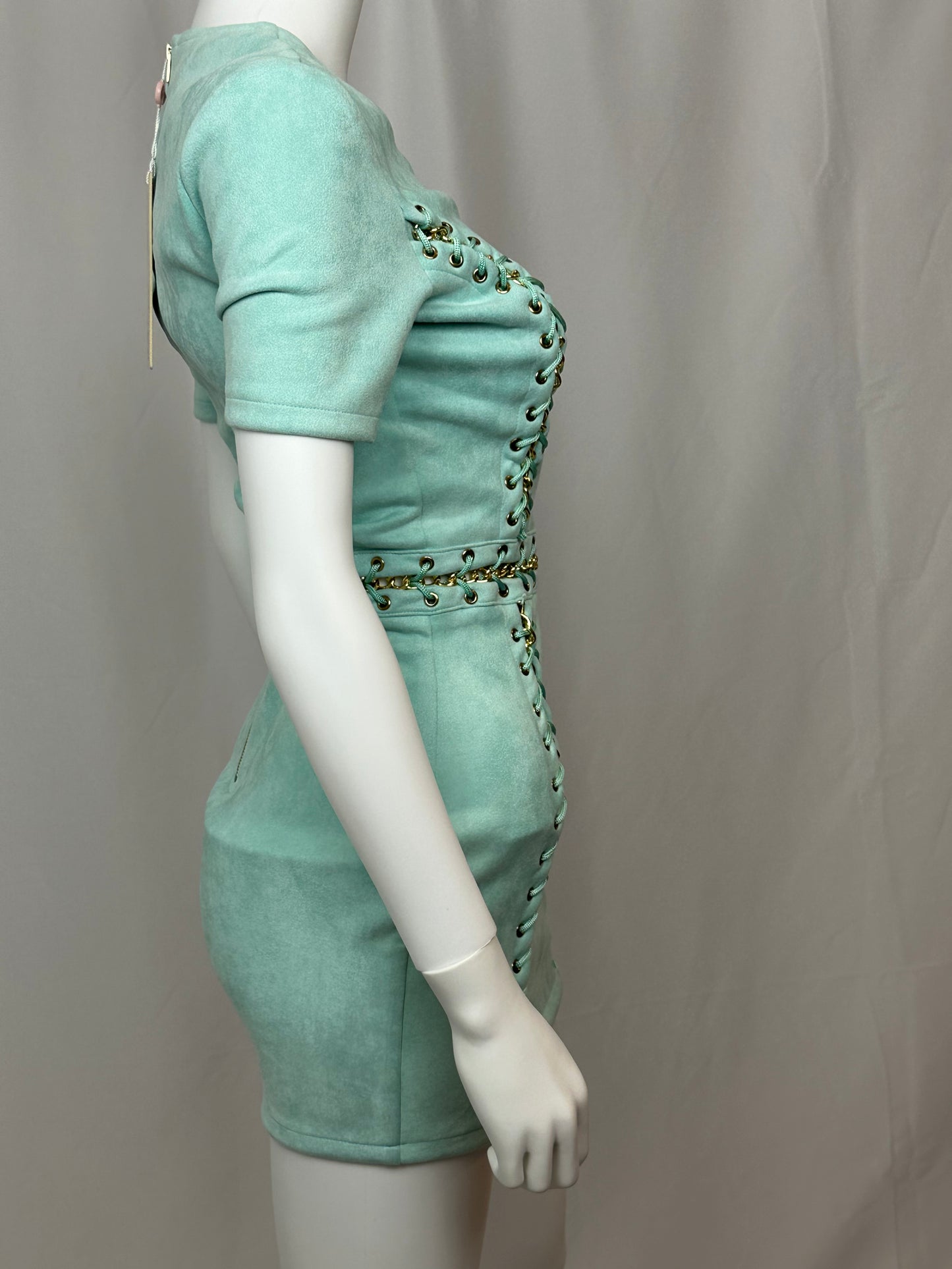 Oh Polly Mini Dress - Mint Green