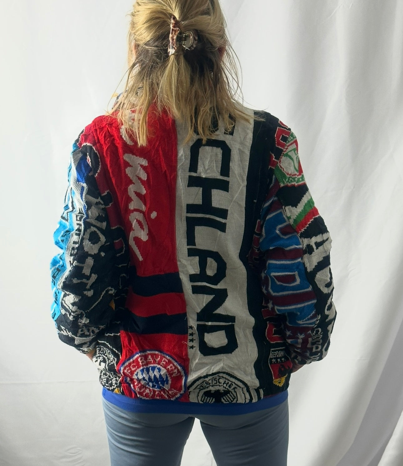 Reworked Football Scarf Jacket