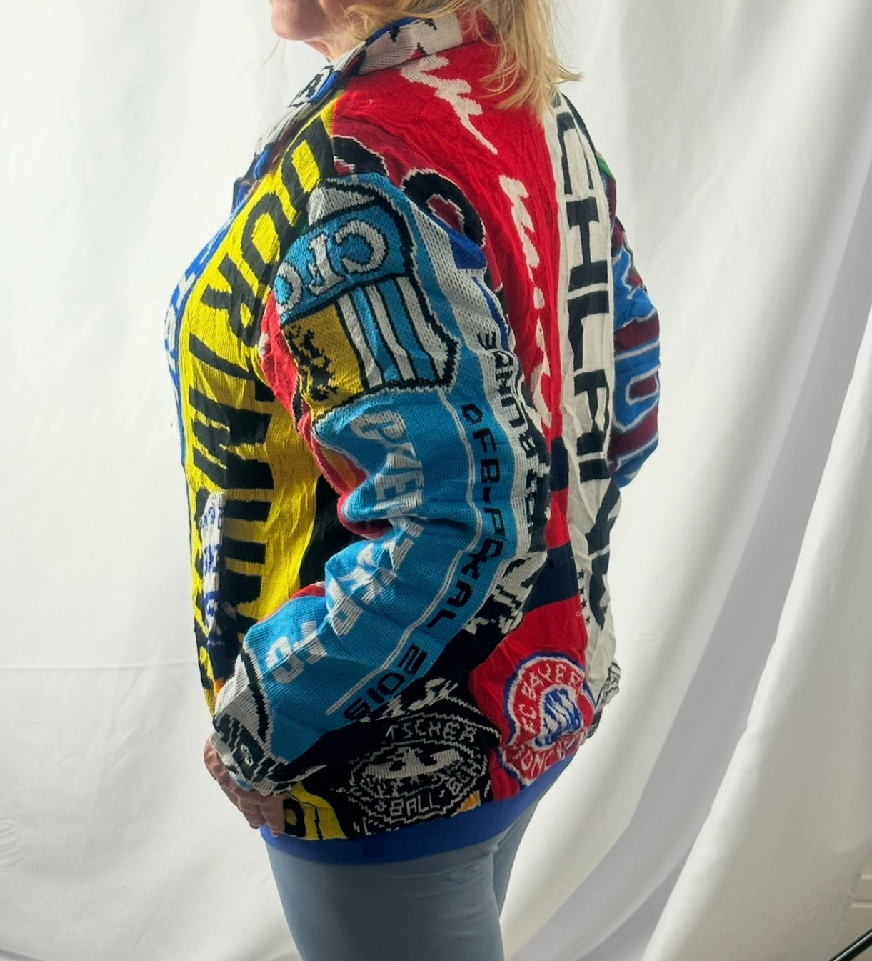 Reworked Football Scarf Jacket