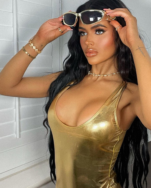 Swimsuit - Silver and Gold