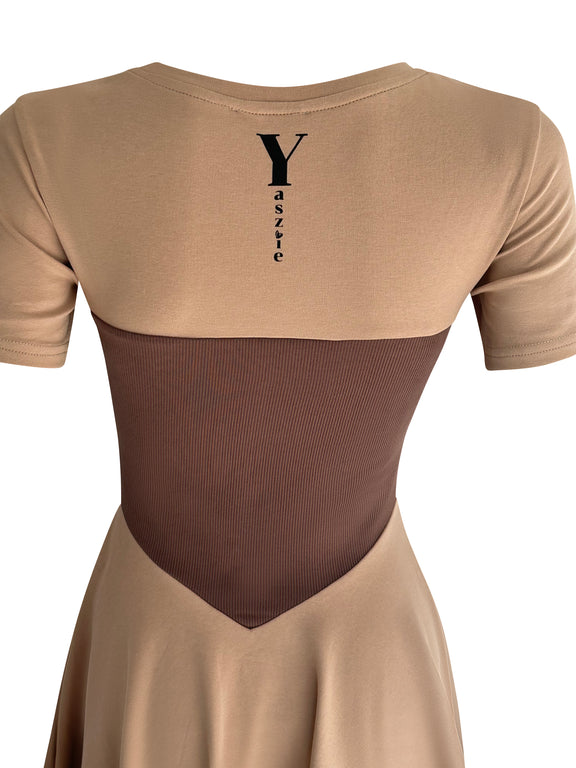 Mini Corset Dress - Brown