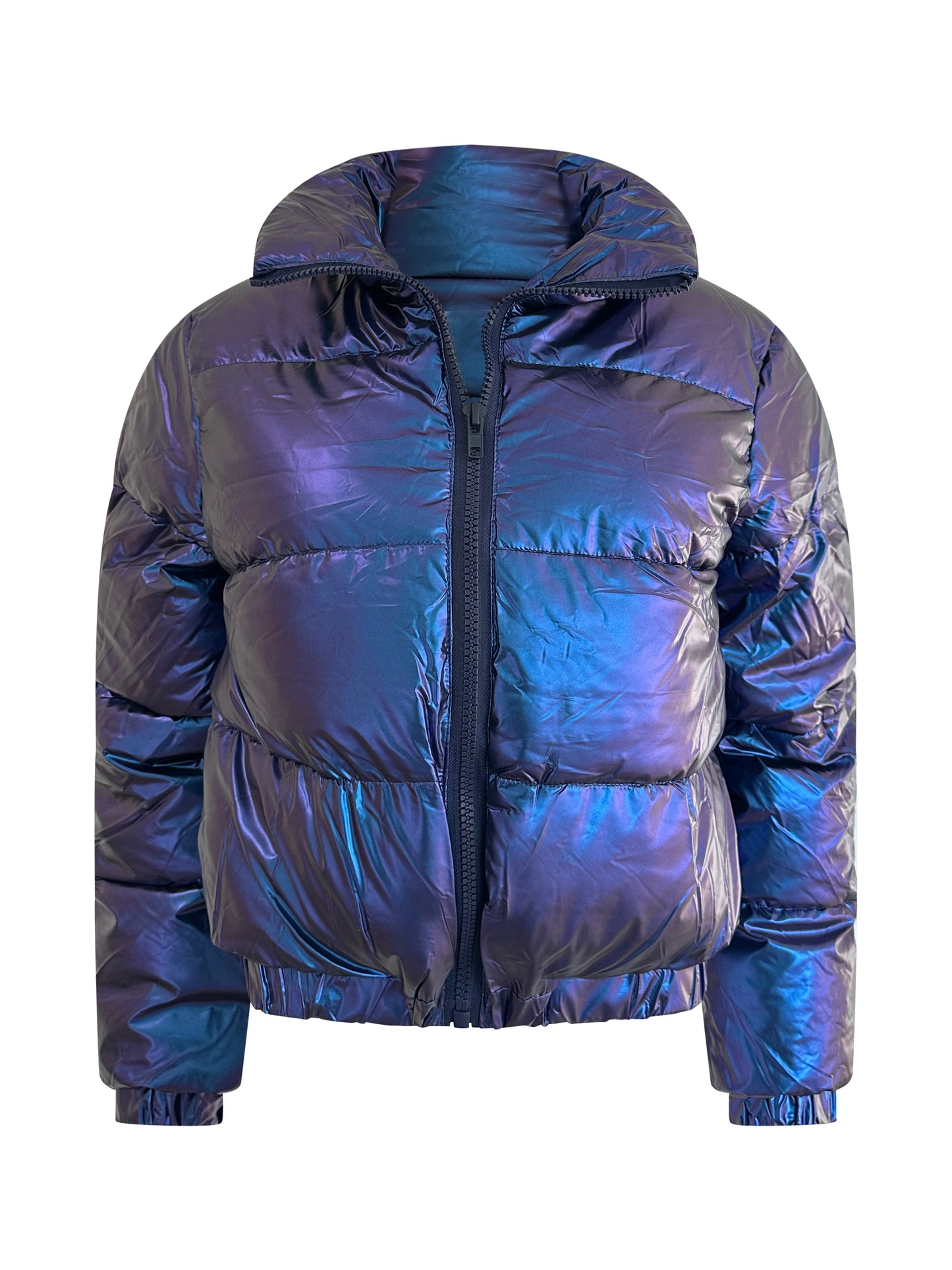 Wet Look Puffer Jacket