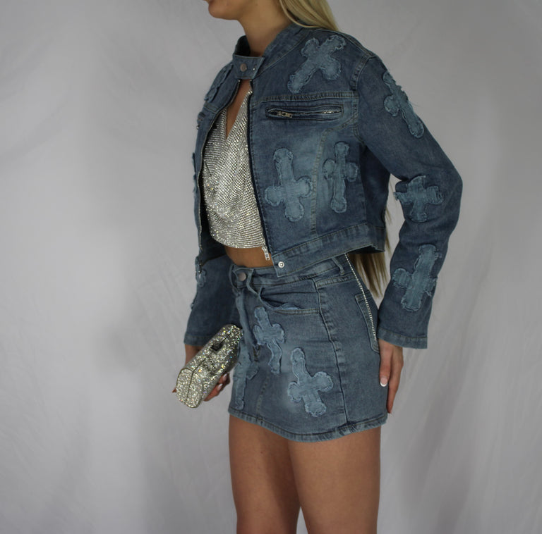 Denim Jacket With Embroidery