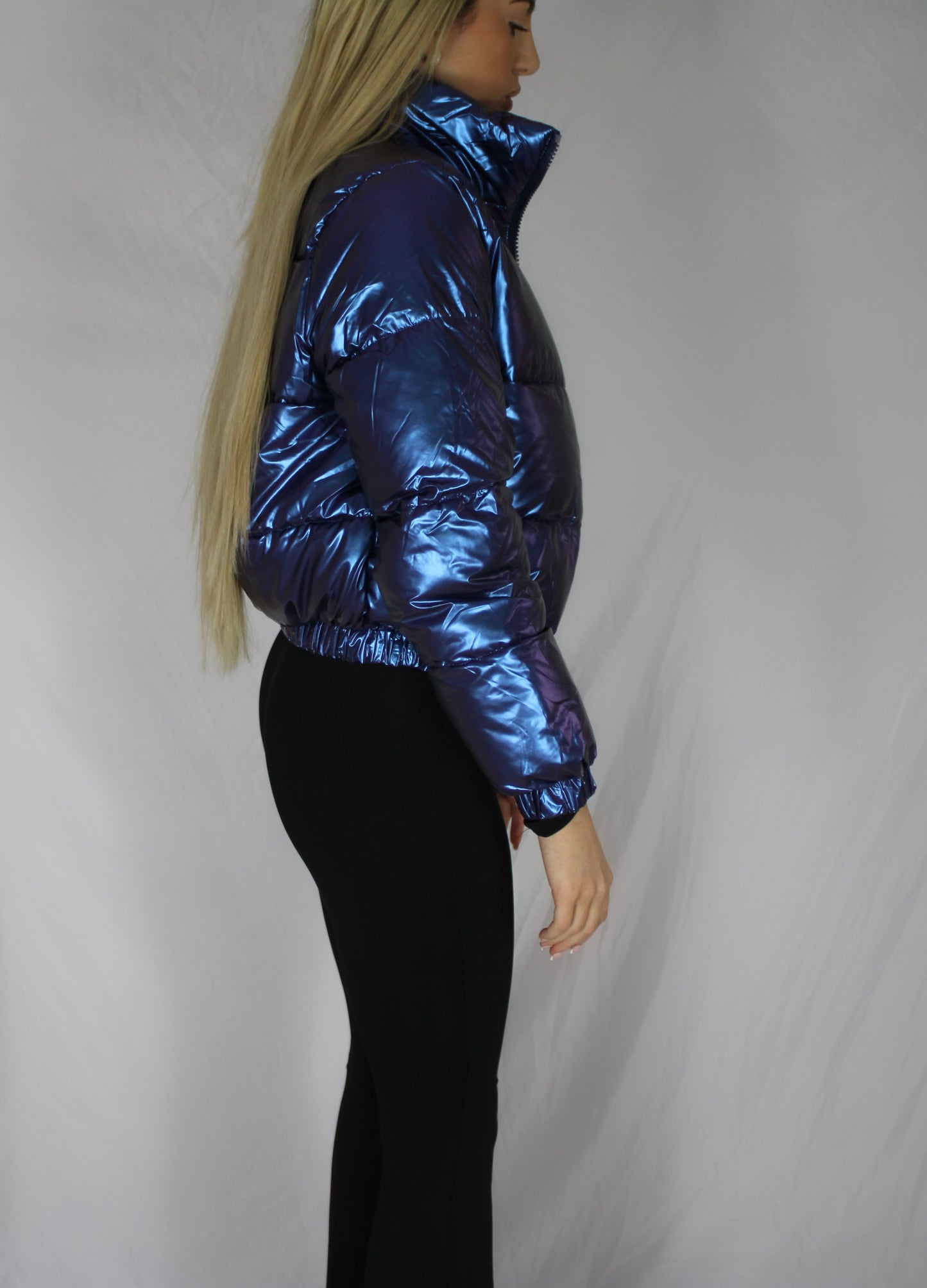 Wet Look Puffer Jacket