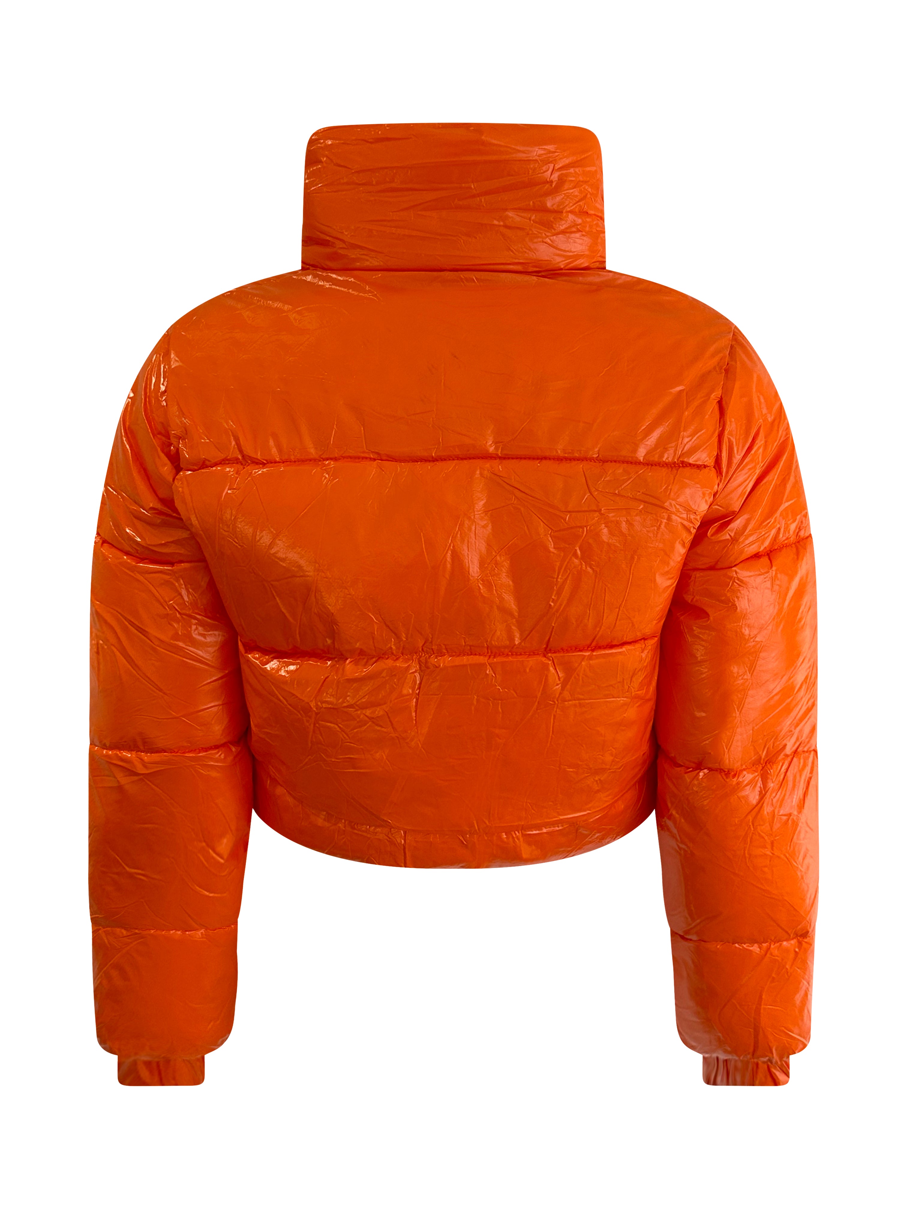 Orange crop puffer jacket on sale