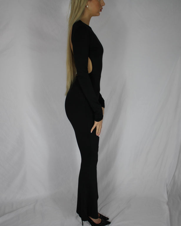 Backless Jumpsuit - Black