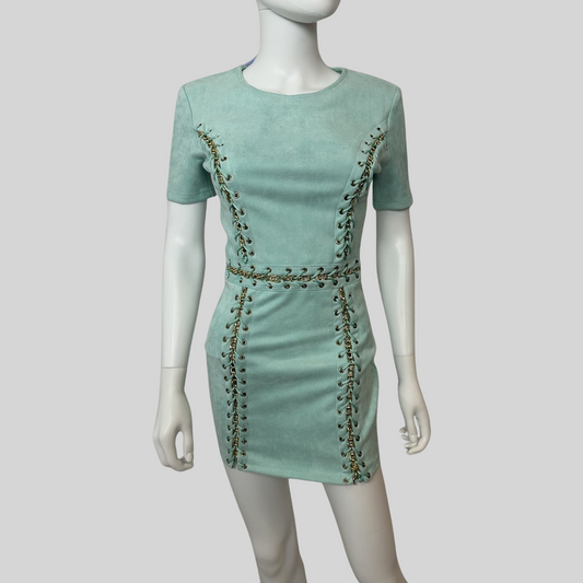 Oh Polly Mini Dress - Mint Green