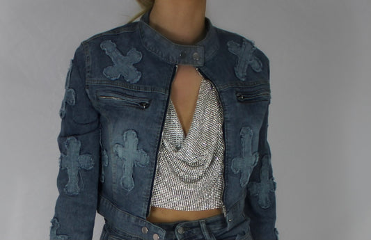 Denim Jacket With Embroidery