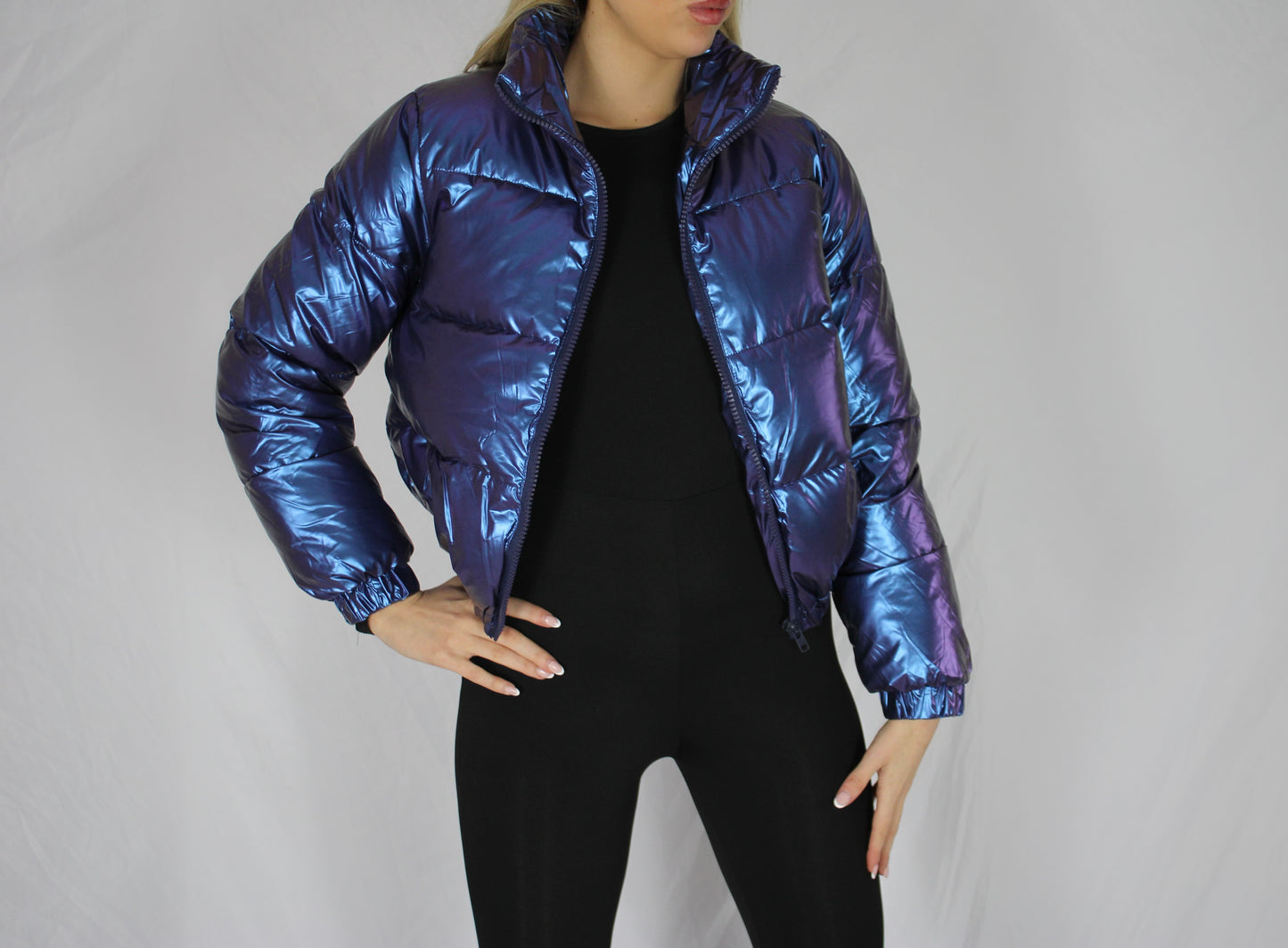 Wet Look Puffer Jacket