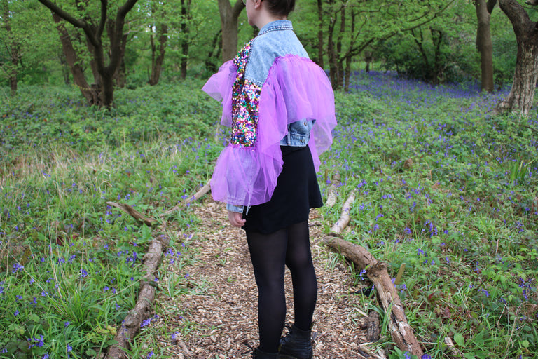 Festival Denim Jacket With Sequins