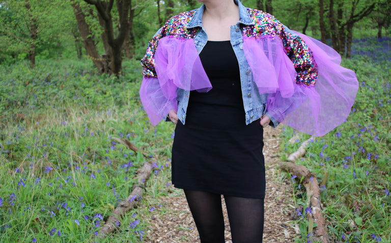 Festival Denim Jacket With Sequins