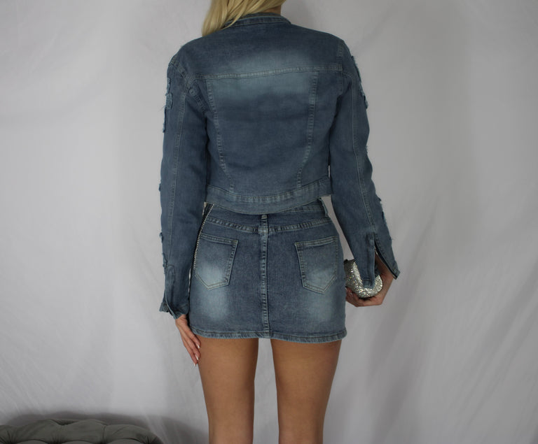 Denim Jacket With Embroidery