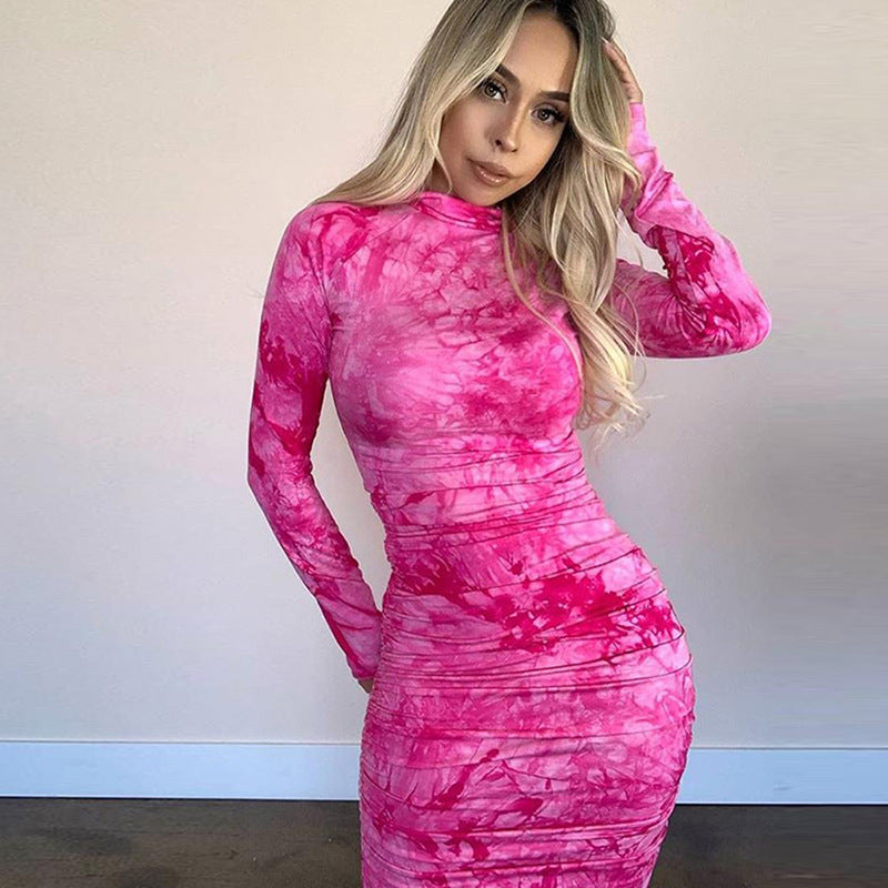 Trending Round Neck Long Sleeve Dress