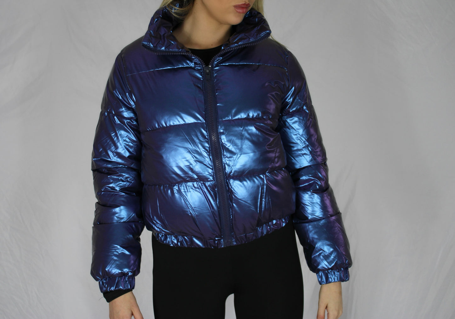 Wet Look Puffer Jacket