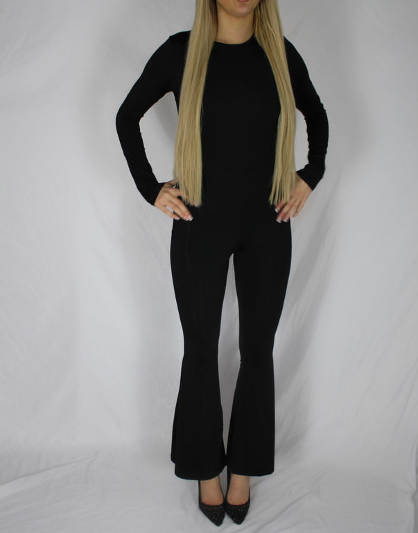 Backless Jumpsuit - Black