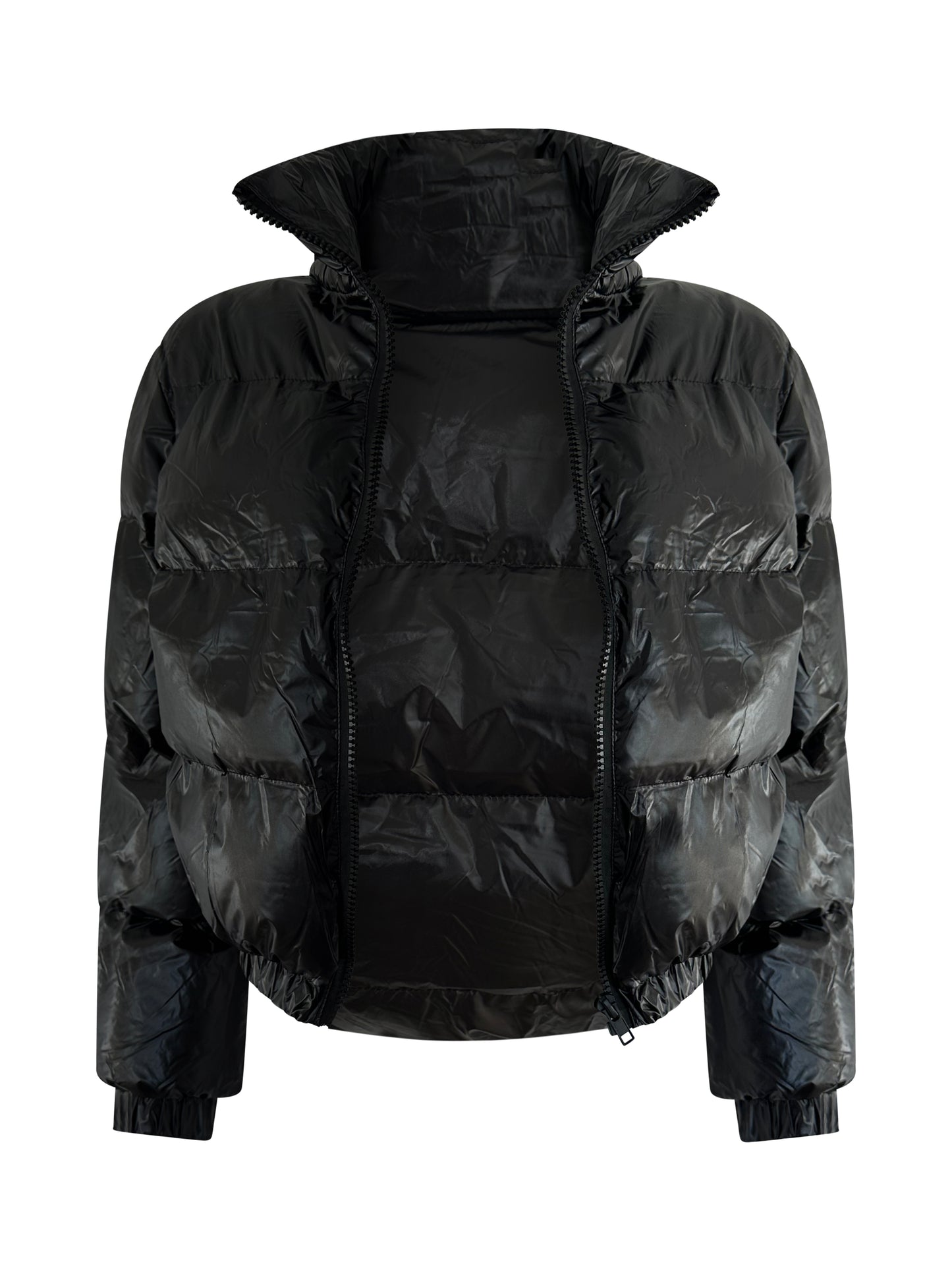 Wet Look Puffer Jacket