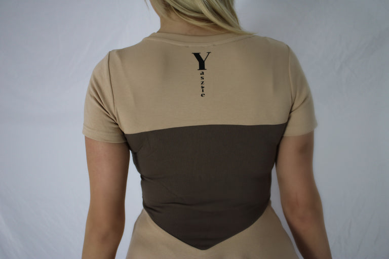 Mini Corset Dress - Brown