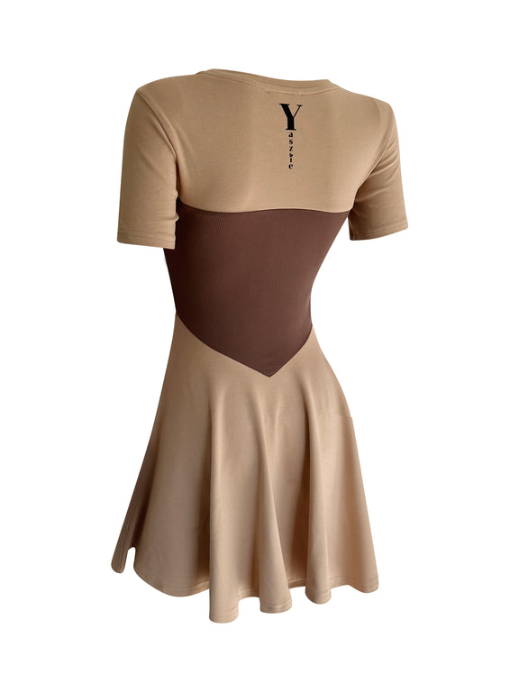 Mini Corset Dress - Brown