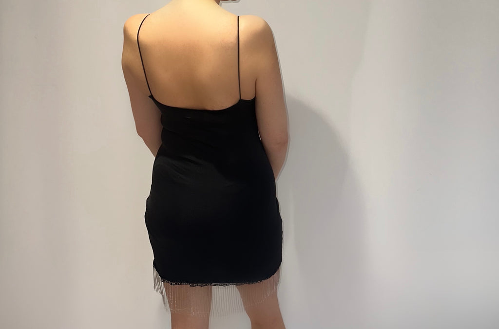 Tassel Split Sleeveless Bodycon Dress