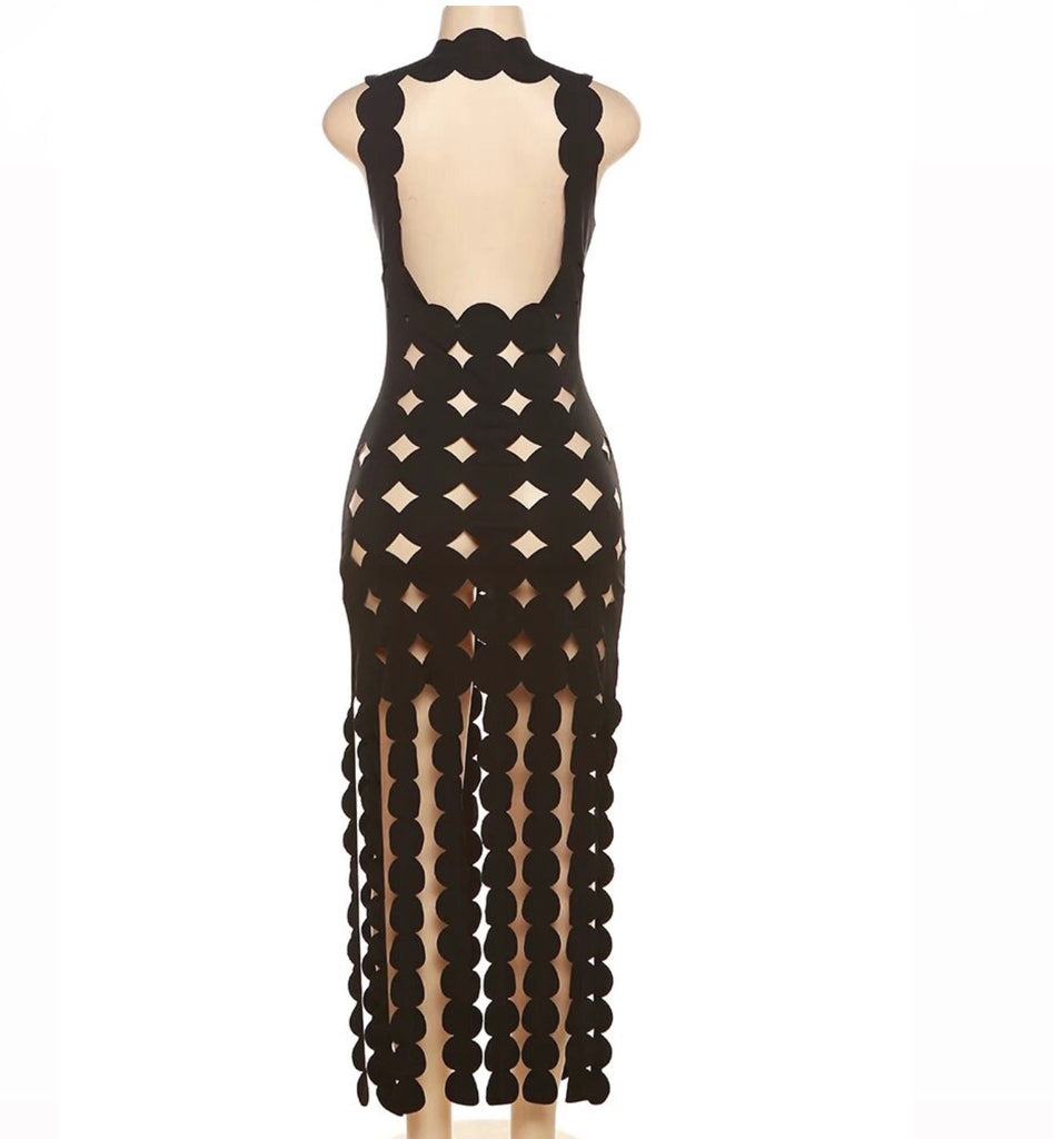 Cut Out Dress - Black