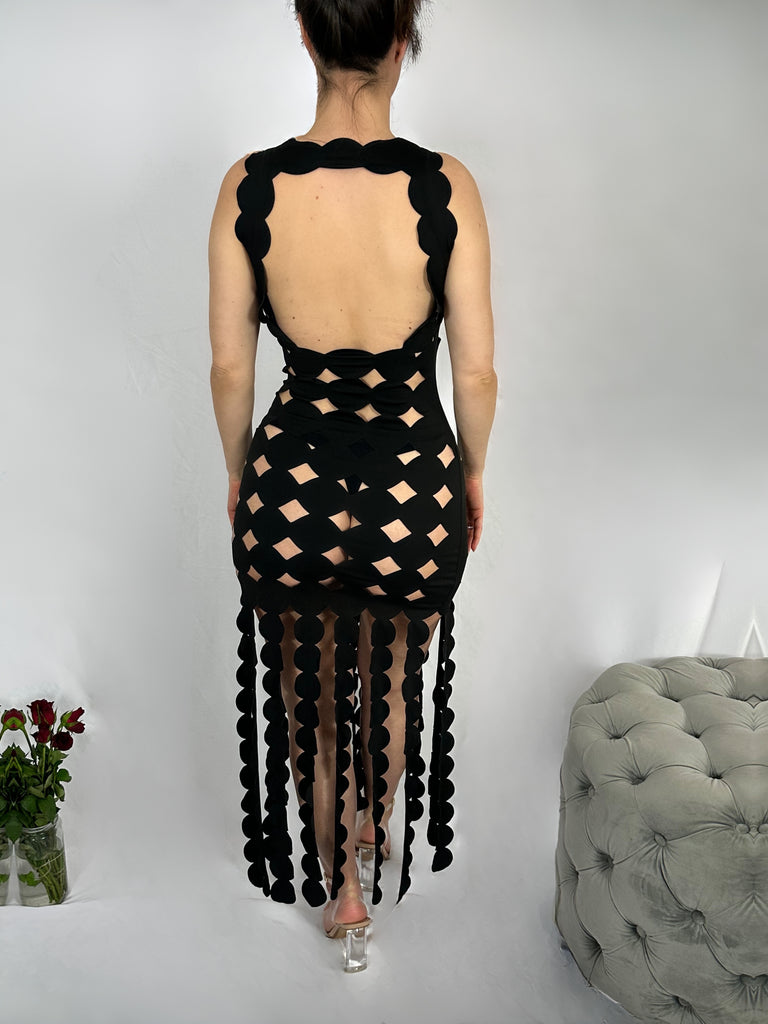 Cut Out Dress - Black