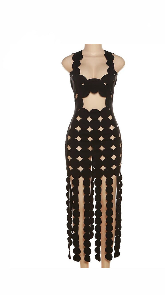 Cut Out Dress - Black